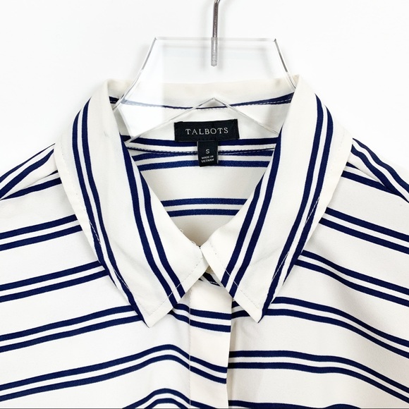 Talbots | Nautical Striped Career Blouse - Picture 3 of 8